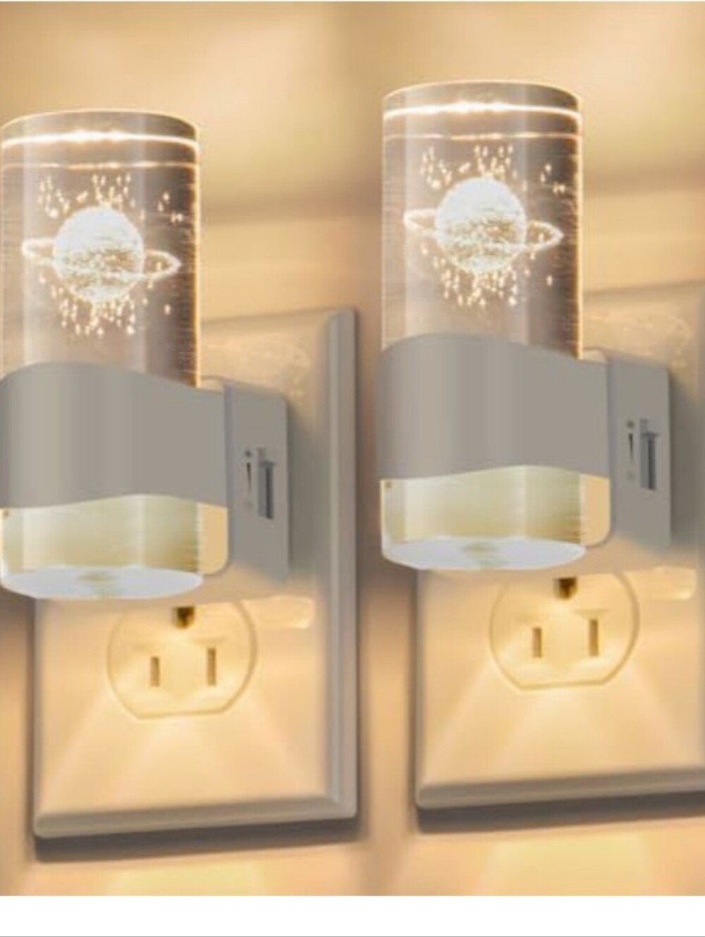 Starry SkyLED Night Light Plug-In with Planet Design - White